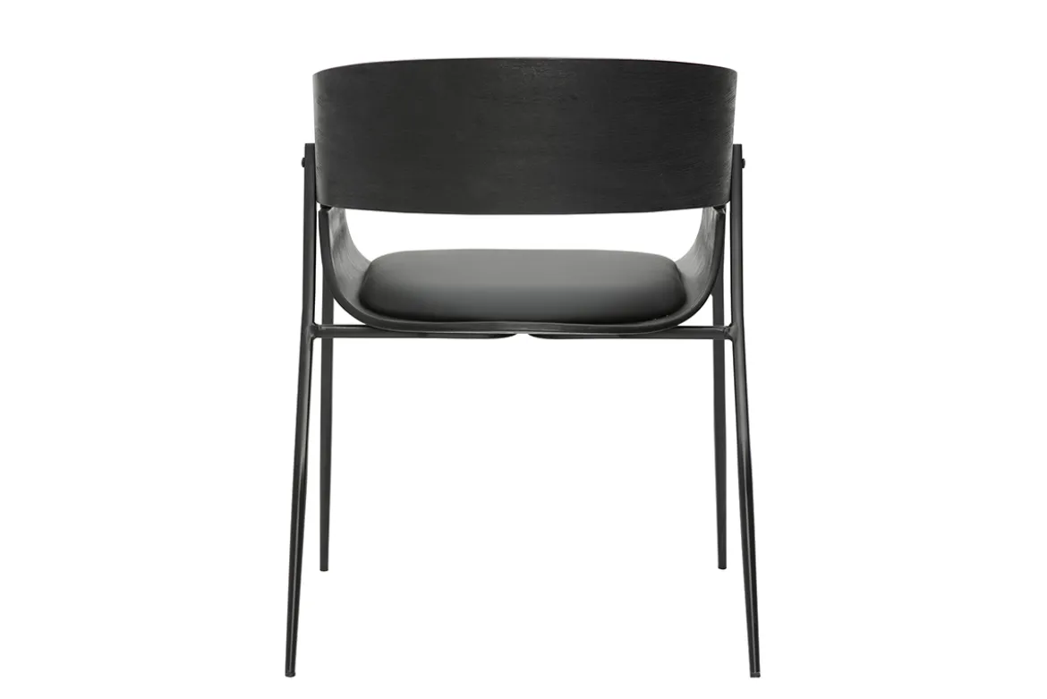 Chaises design noires (lot de 2) WESS