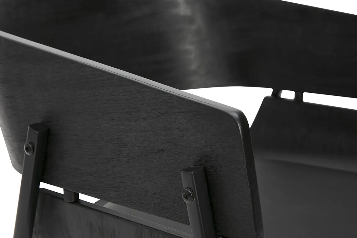 Chaises design noires (lot de 2) WESS
