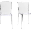 Chaises design transparentes empilables intérieur - extérieur (lot de 2) ISLAND
