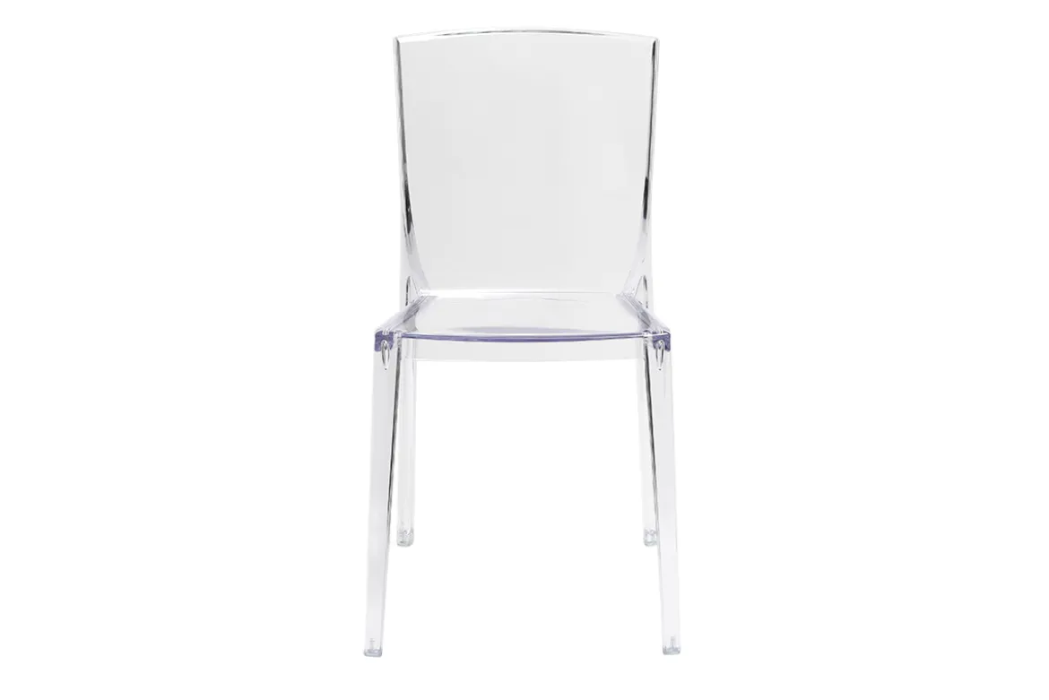 Chaises design transparentes empilables intérieur - extérieur (lot de 2) ISLAND