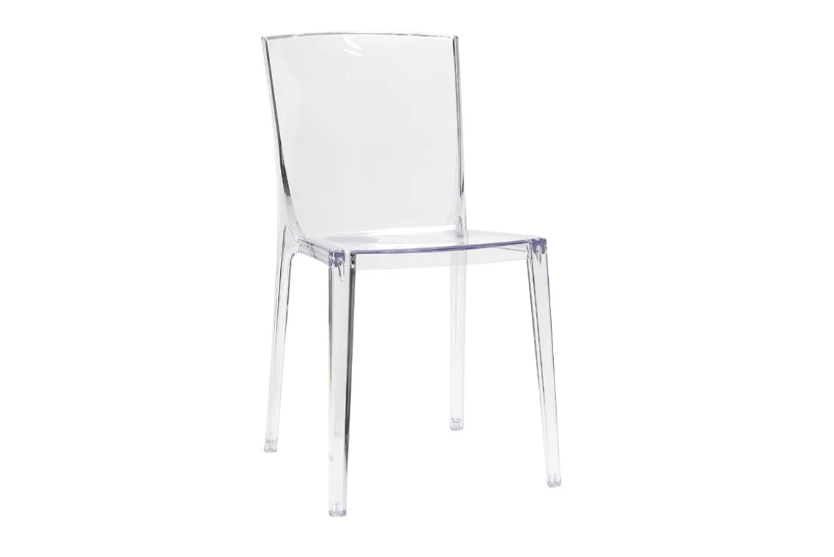 Chaises design transparentes empilables intérieur - extérieur (lot de 2) ISLAND