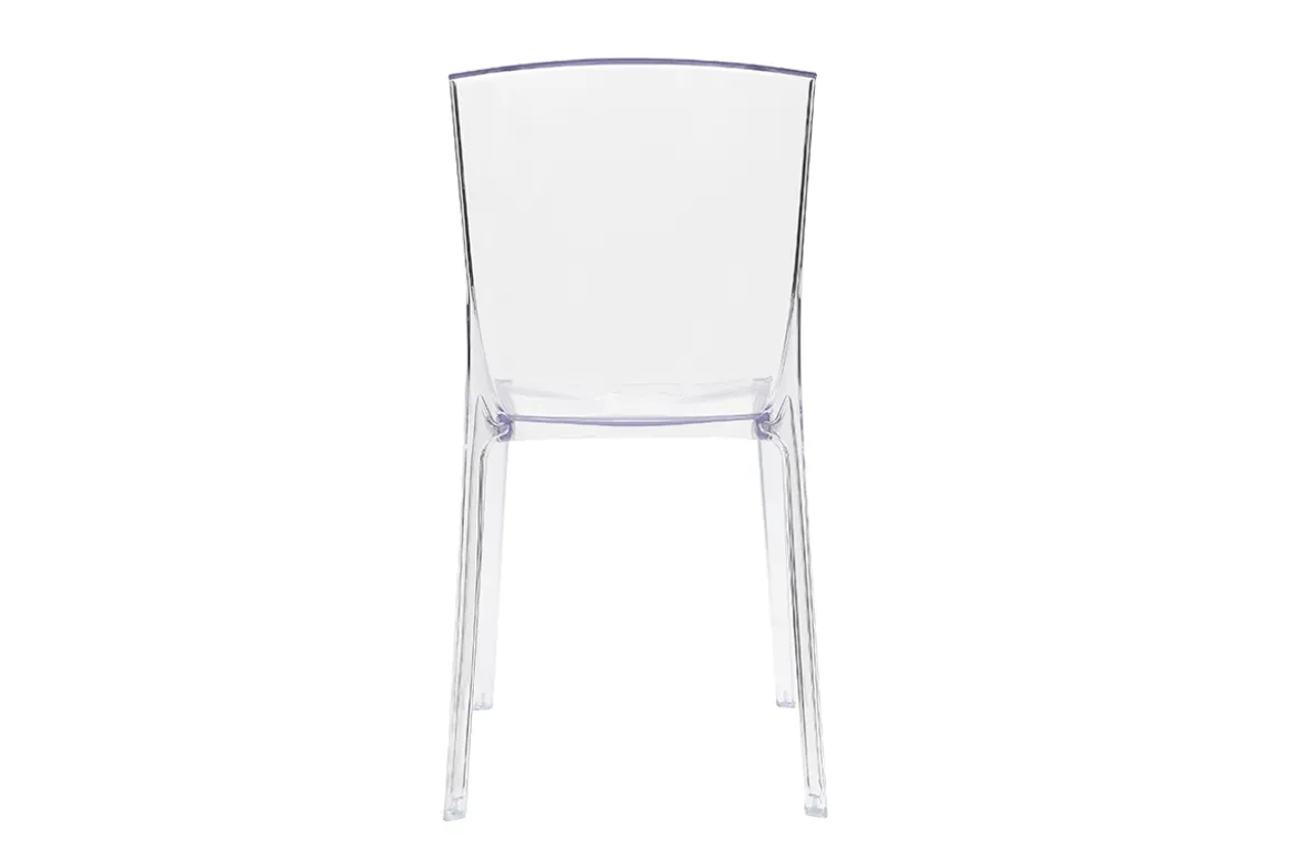 Chaises design transparentes empilables intérieur - extérieur (lot de 2) ISLAND