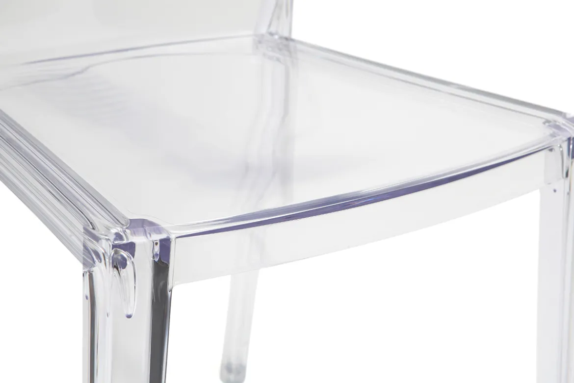 Chaises design transparentes empilables intérieur - extérieur (lot de 2) ISLAND