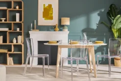 Chaises design transparentes empilables intérieur - extérieur (lot de 2) ISLAND