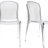 Chaises empilables design transparentes (lot de 2) THALYSSE