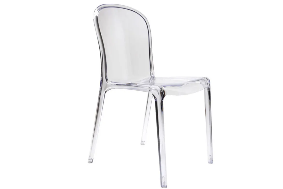 Chaises empilables design transparentes (lot de 2) THALYSSE
