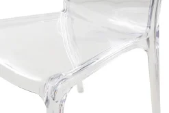 Chaises empilables design transparentes (lot de 2) THALYSSE