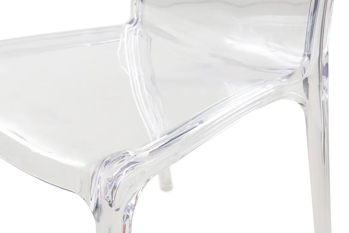 Chaises empilables design transparentes (lot de 2) THALYSSE