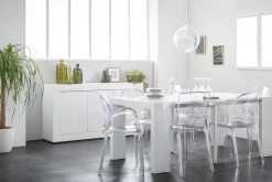 Chaises empilables design transparentes (lot de 2) THALYSSE