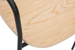 Chaises en bois clair chêne et métal noir (lot de 2) SUSAN