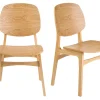 Chaises en bois clair frêne (lot de 2) SOQUETTE