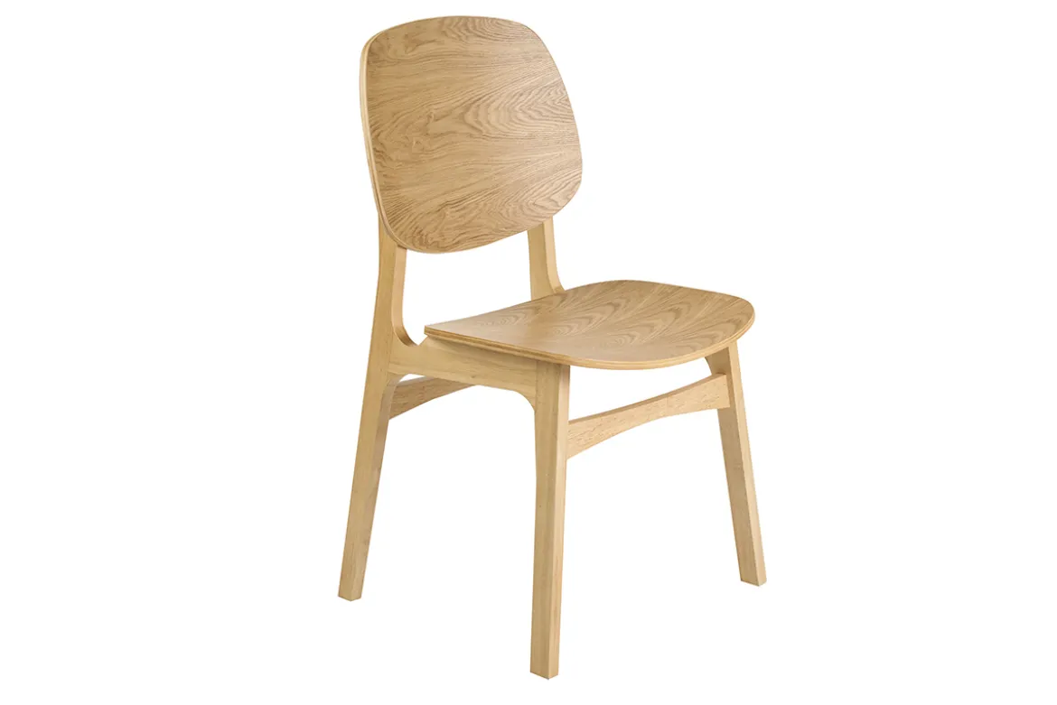 Chaises en bois clair frêne (lot de 2) SOQUETTE