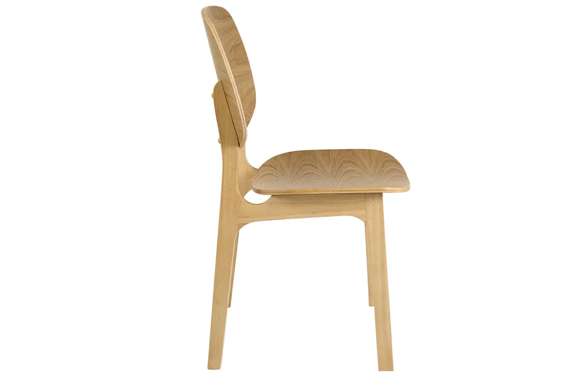 Chaises en bois clair frêne (lot de 2) SOQUETTE