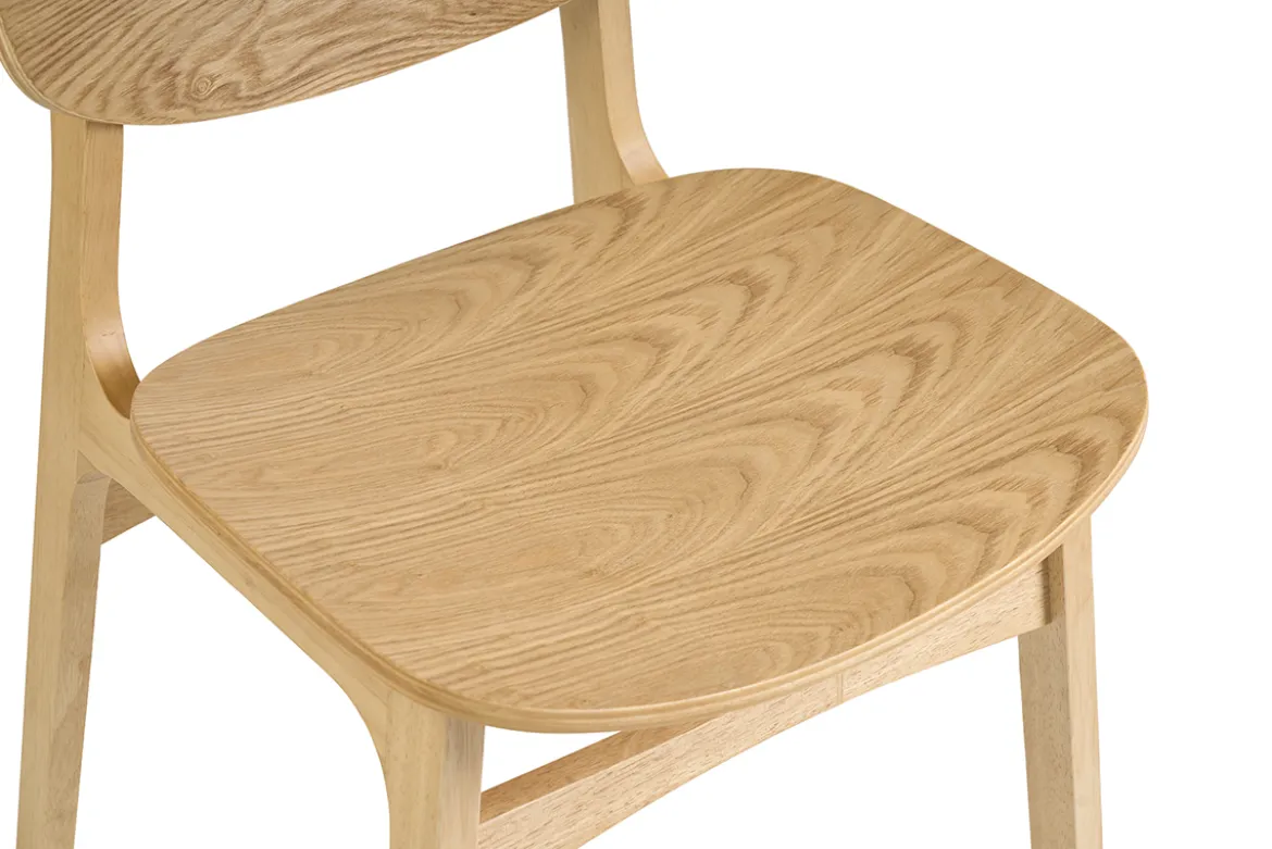 Chaises en bois clair frêne (lot de 2) SOQUETTE