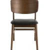 Chaises en bois foncé et noir (lot de 2) SHELDON