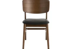 Chaises en bois foncé et noir (lot de 2) SHELDON