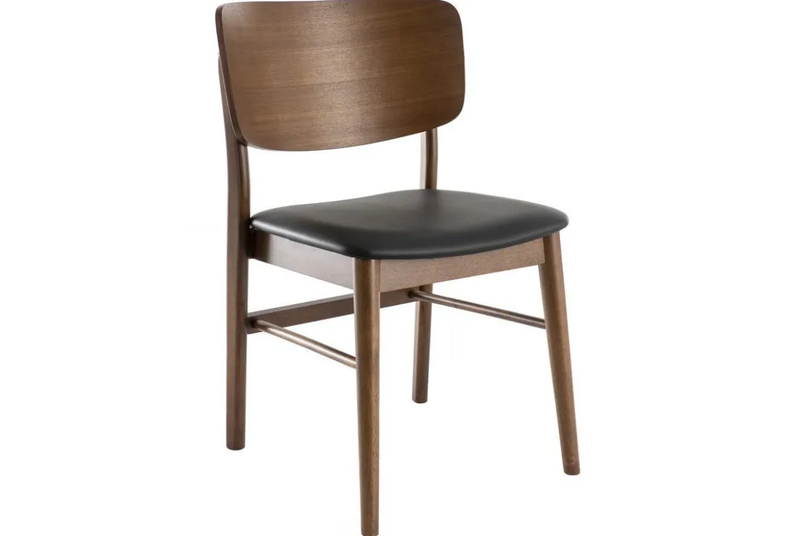 Chaises en bois foncé et noir (lot de 2) SHELDON