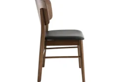 Chaises en bois foncé et noir (lot de 2) SHELDON