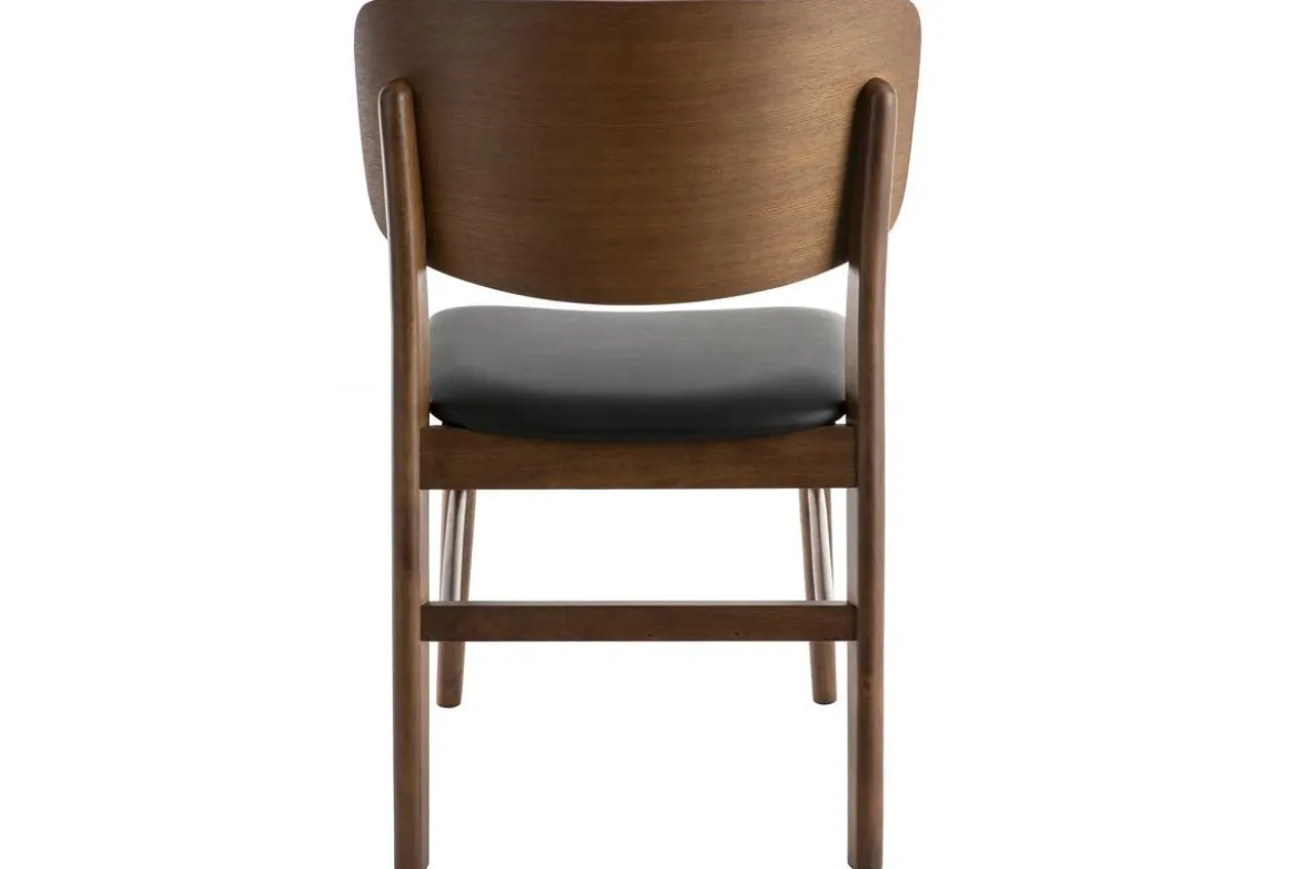 Chaises en bois foncé et noir (lot de 2) SHELDON