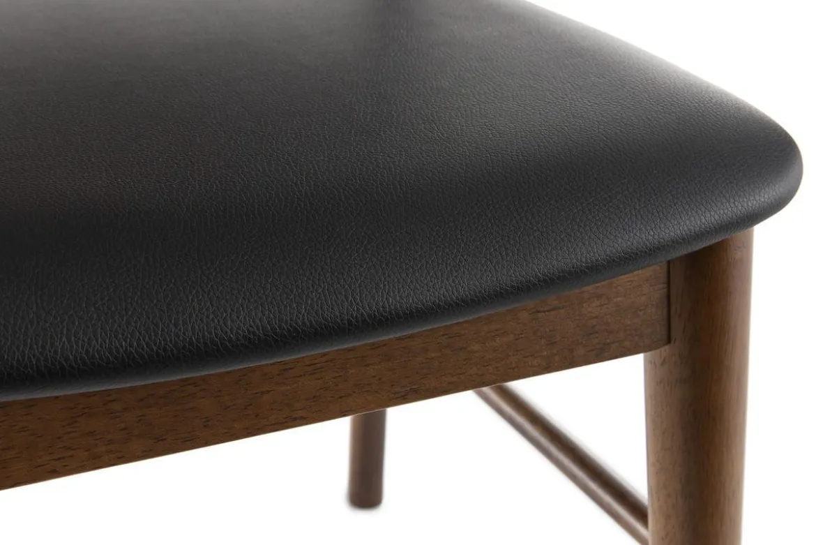 Chaises en bois foncé et noir (lot de 2) SHELDON