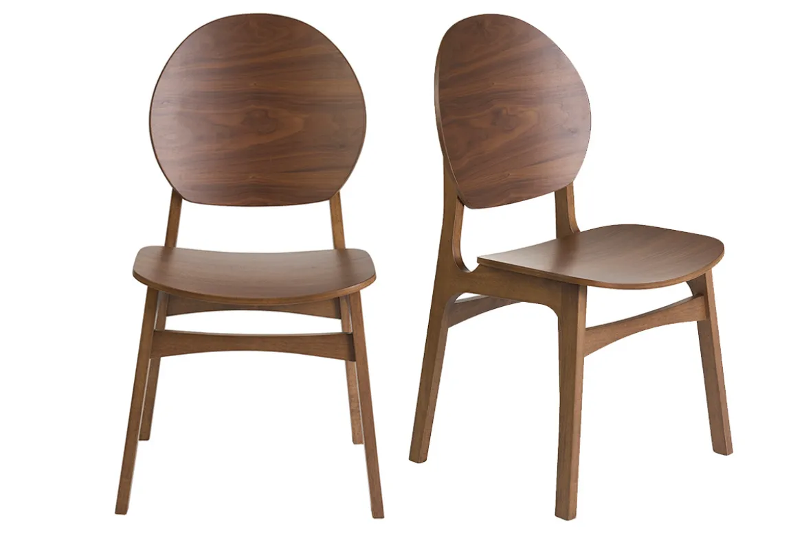 Chaises en bois foncé (lot de 2) ELTON