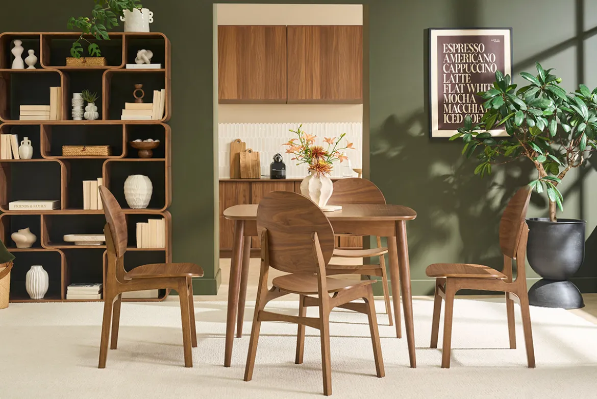 Chaises en bois foncé (lot de 2) ELTON
