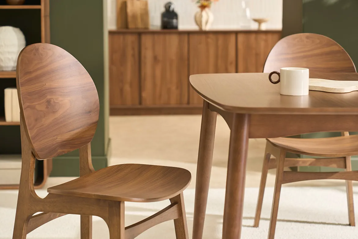 Chaises en bois foncé (lot de 2) ELTON