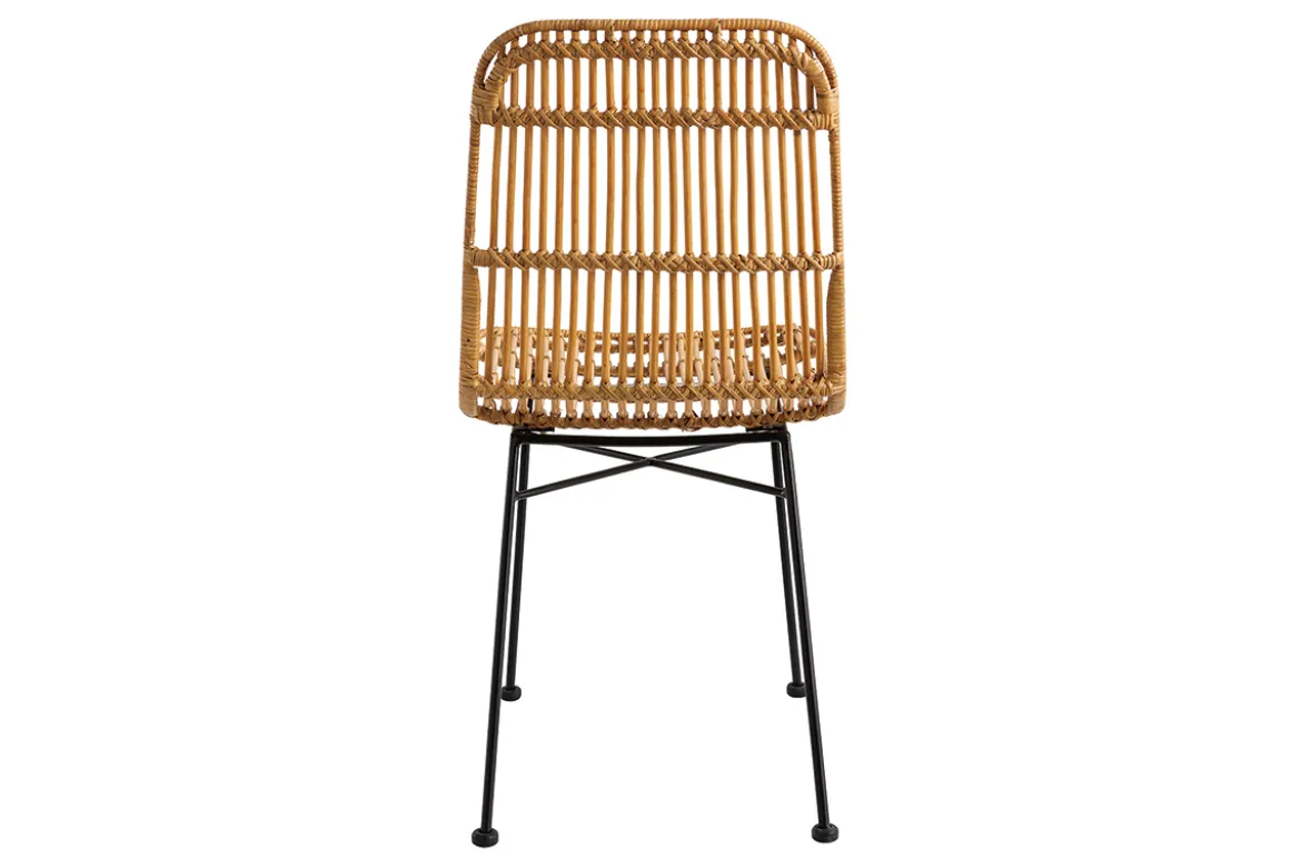 Chaises en rotin et métal noir (lot de 2) MALACCA