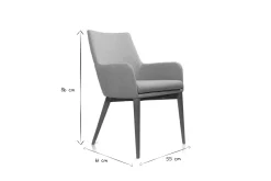 Chaises en tissu beige et bois foncé (lot de 2) SHANA