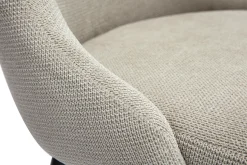 Chaises en tissu chenille beige et métal noir (lot de 2) HASTA