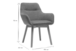 Chaises en tissu effet velours texturé terre brûlée et bois clair (lot de 2) ALESS