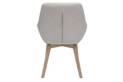 Chaises en tissu effet velours texturé beige et bois clair (lot de 2) ALESS