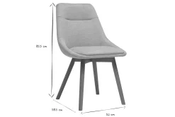Chaises en tissu effet velours texturé beige et bois clair (lot de 2) ALESS