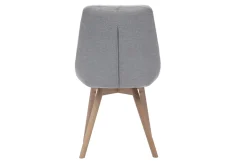 Chaises en tissu effet velours texturé gris clair et bois clair (lot de 2) ALESS
