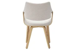 Chaises en tissu effet velours texturé beige et bois clair (lot de 2) SEVAN