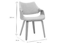 Chaises en tissu effet velours texturé beige et bois clair (lot de 2) SEVAN