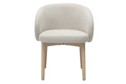 Chaises en tissu effet velours texturé beige et bois clair (lot de 2) TORVI