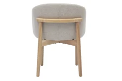 Chaises en tissu effet velours texturé beige et bois clair (lot de 2) TORVI