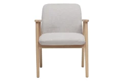 Chaises en tissu effet velours texturé beige et bois clair (lot de 2) KITTY