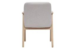 Chaises en tissu effet velours texturé beige et bois clair (lot de 2) KITTY