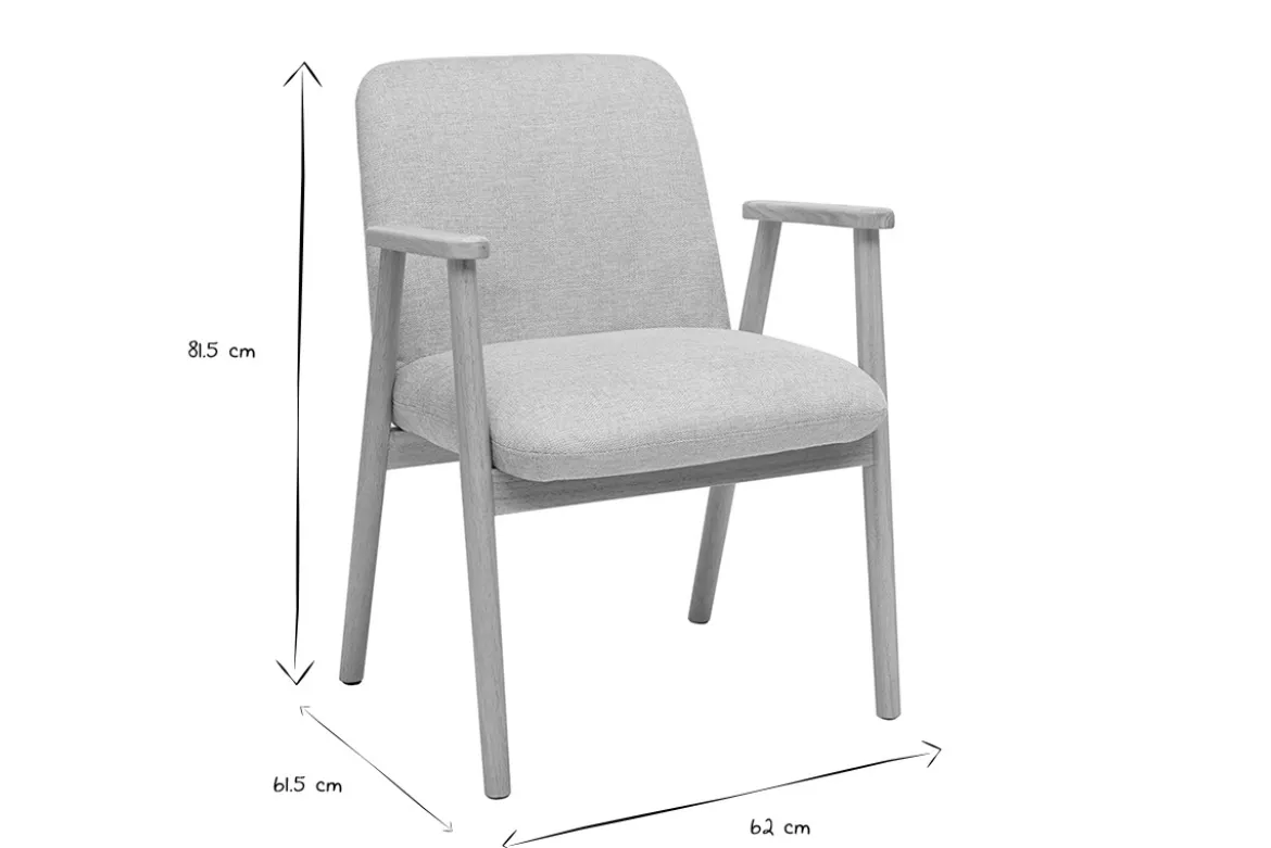 Chaises en tissu effet velours texturé beige et bois clair (lot de 2) KITTY