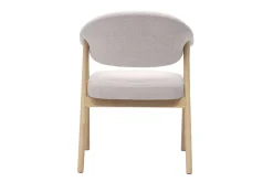 Chaises en tissu effet velours texturé beige et bois clair (lot de 2) GIULIA
