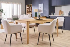 Chaises en tissu velours bleu pétrole et métal noir (lot de 2) AMIKA