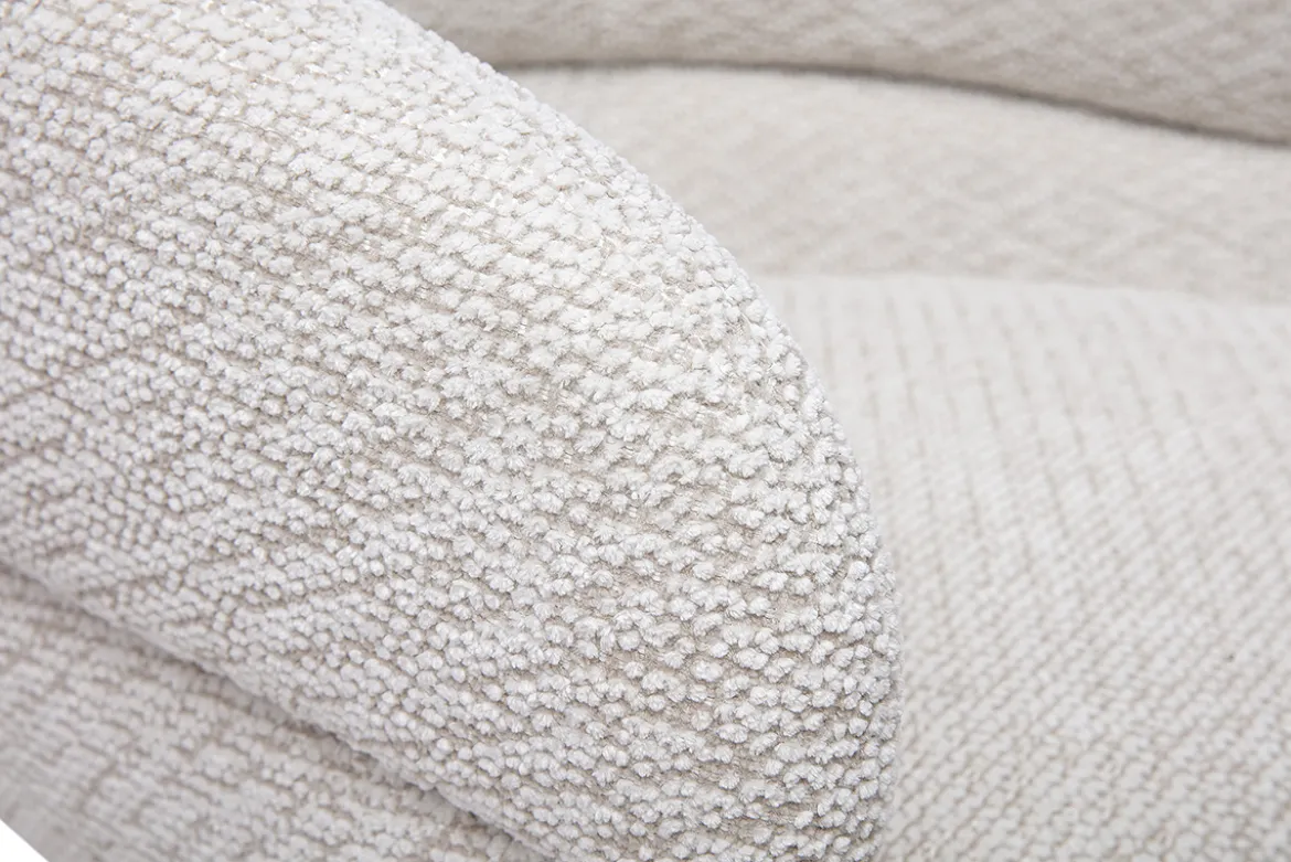 Chaises en tissu velours chenille beige et bois clair (lot de 2) TIGGY