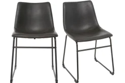 Chaises industrielles noires (lot de 2) NEW ROCK
