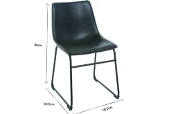 Chaises industrielles noires (lot de 2) NEW ROCK
