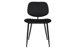 Chaises noires en tissu velours et métal (lot de 2) TOBIAS