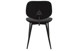 Chaises noires en tissu velours et métal (lot de 2) TOBIAS