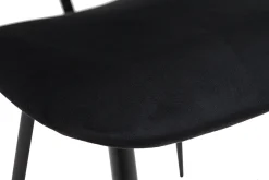 Chaises noires en tissu velours et métal (lot de 2) TOBIAS