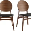 Chaises noires et bois foncé (lot de 2) ELTON